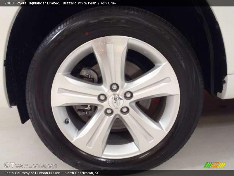Blizzard White Pearl / Ash Gray 2008 Toyota Highlander Limited