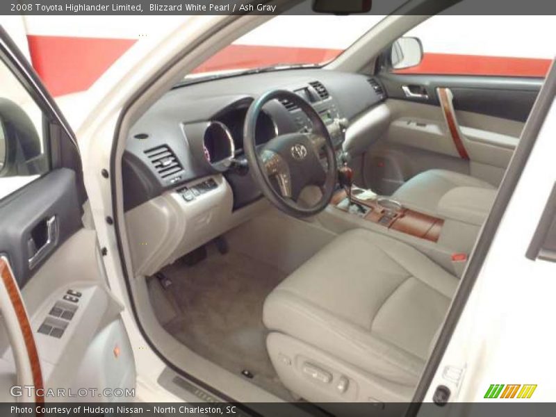 Blizzard White Pearl / Ash Gray 2008 Toyota Highlander Limited