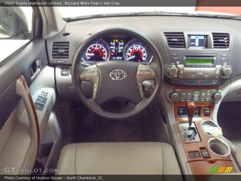 Blizzard White Pearl / Ash Gray 2008 Toyota Highlander Limited