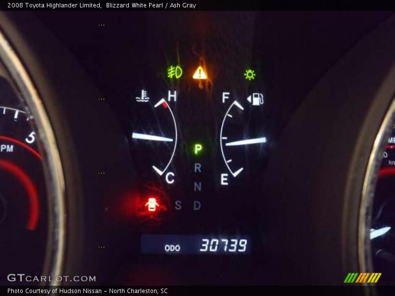 Blizzard White Pearl / Ash Gray 2008 Toyota Highlander Limited