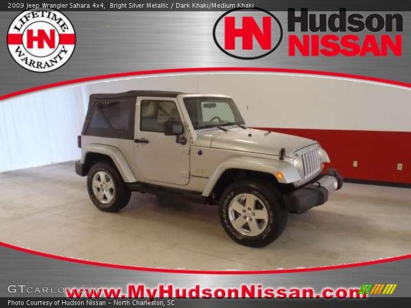 Bright Silver Metallic / Dark Khaki/Medium Khaki 2009 Jeep Wrangler Sahara 4x4