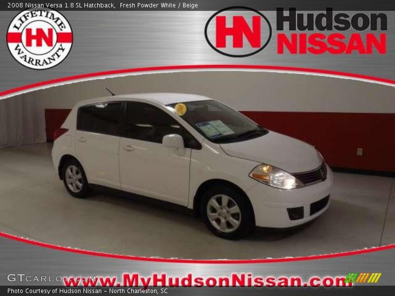 Fresh Powder White / Beige 2008 Nissan Versa 1.8 SL Hatchback