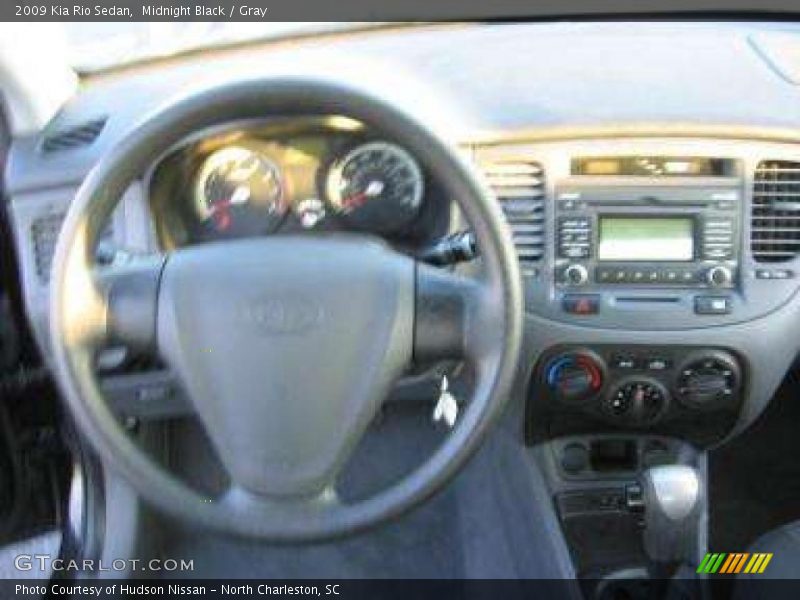 Midnight Black / Gray 2009 Kia Rio Sedan
