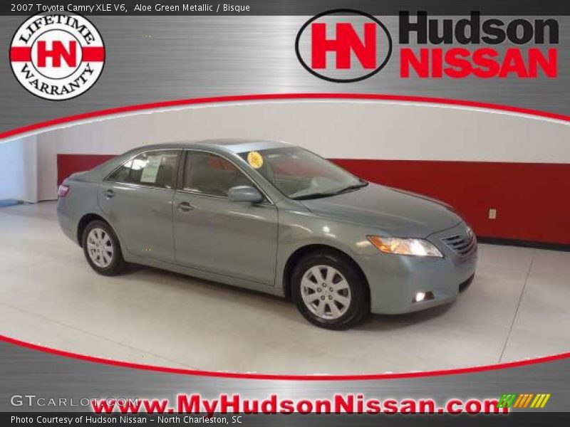 Aloe Green Metallic / Bisque 2007 Toyota Camry XLE V6