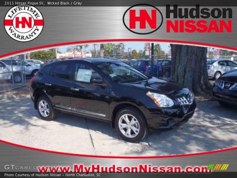 Wicked Black / Gray 2011 Nissan Rogue SV