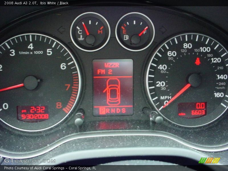 Ibis White / Black 2008 Audi A3 2.0T