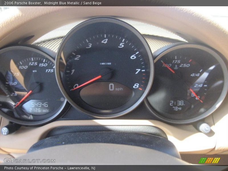 Midnight Blue Metallic / Sand Beige 2006 Porsche Boxster