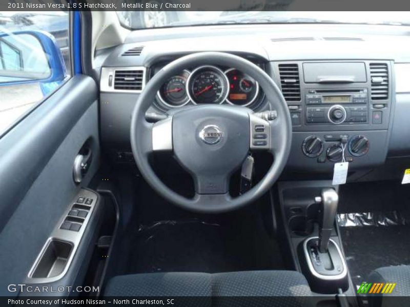 Metallic Blue / Charcoal 2011 Nissan Versa 1.8 S Hatchback
