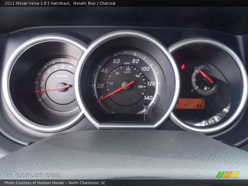 Metallic Blue / Charcoal 2011 Nissan Versa 1.8 S Hatchback