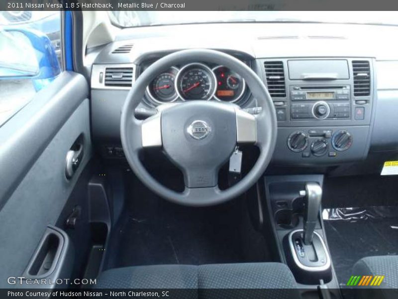 Metallic Blue / Charcoal 2011 Nissan Versa 1.8 S Hatchback