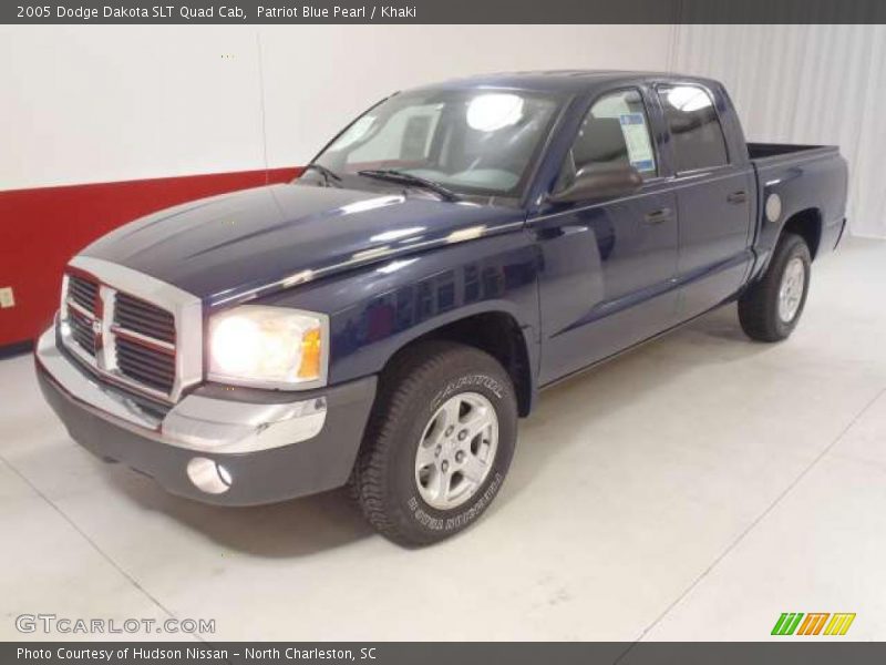 Patriot Blue Pearl / Khaki 2005 Dodge Dakota SLT Quad Cab