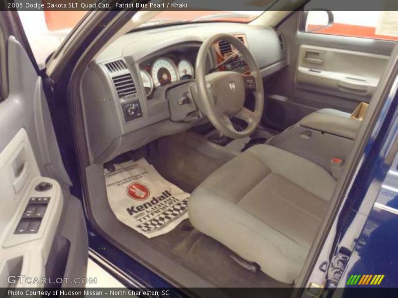 Patriot Blue Pearl / Khaki 2005 Dodge Dakota SLT Quad Cab