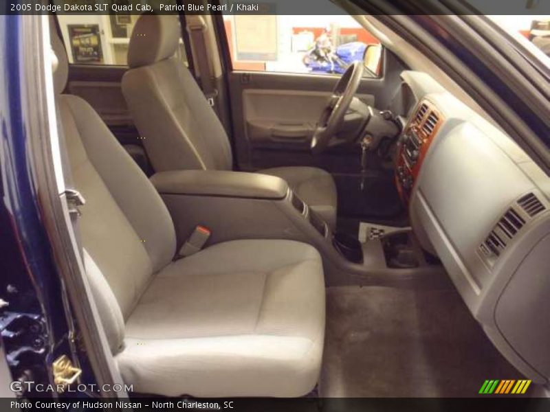 Patriot Blue Pearl / Khaki 2005 Dodge Dakota SLT Quad Cab