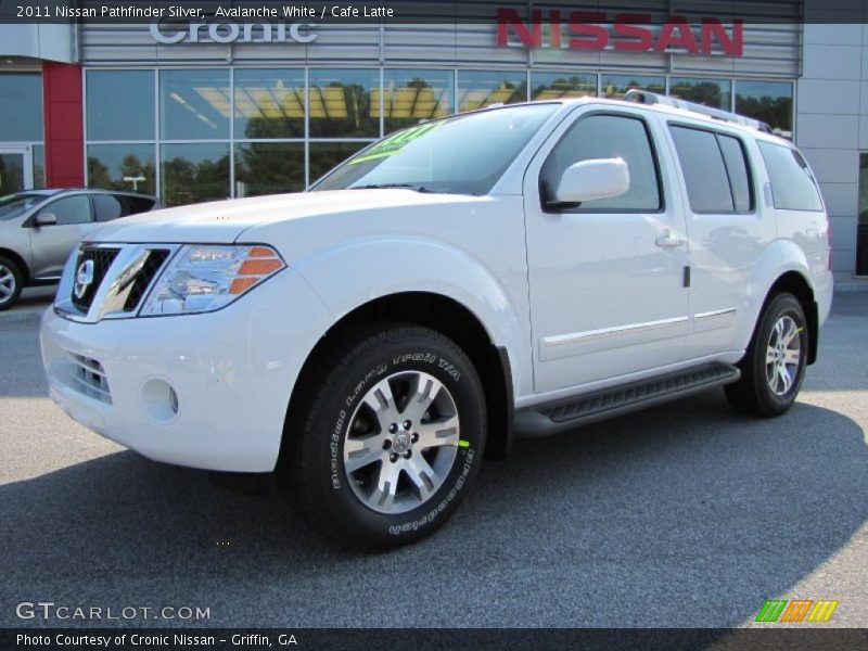 Avalanche White / Cafe Latte 2011 Nissan Pathfinder Silver