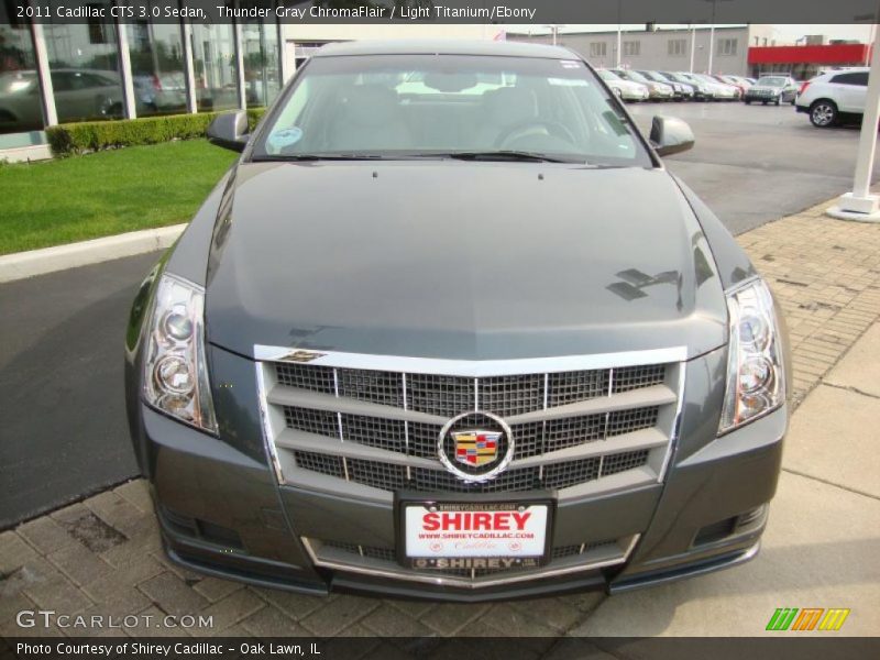 Thunder Gray ChromaFlair / Light Titanium/Ebony 2011 Cadillac CTS 3.0 Sedan