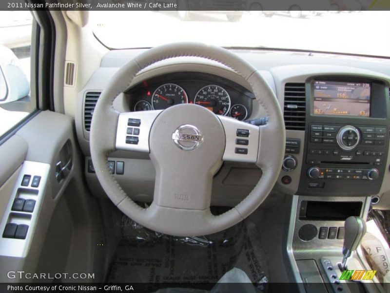 Avalanche White / Cafe Latte 2011 Nissan Pathfinder Silver