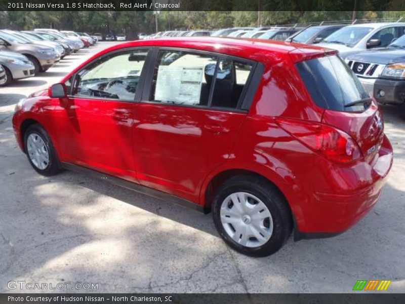 Red Alert / Charcoal 2011 Nissan Versa 1.8 S Hatchback