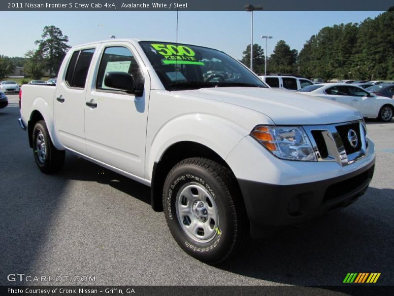 Avalanche White / Steel 2011 Nissan Frontier S Crew Cab 4x4