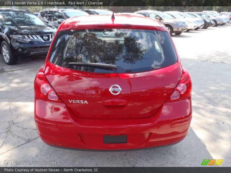 Red Alert / Charcoal 2011 Nissan Versa 1.8 S Hatchback