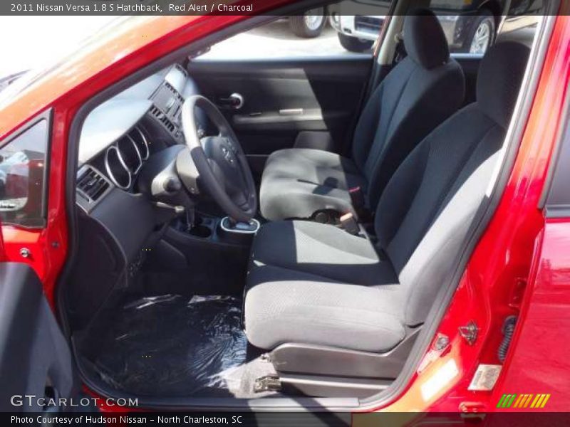 Red Alert / Charcoal 2011 Nissan Versa 1.8 S Hatchback