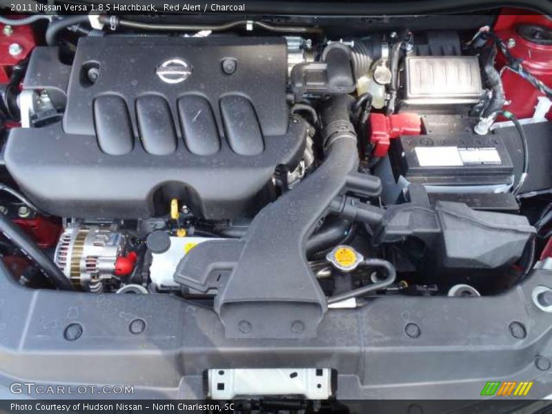 Red Alert / Charcoal 2011 Nissan Versa 1.8 S Hatchback