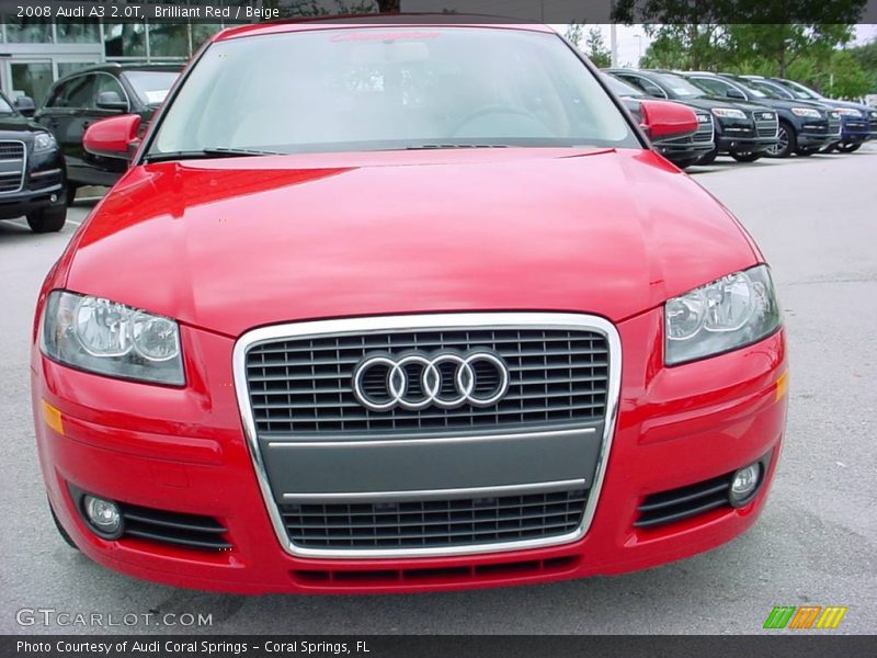 Brilliant Red / Beige 2008 Audi A3 2.0T