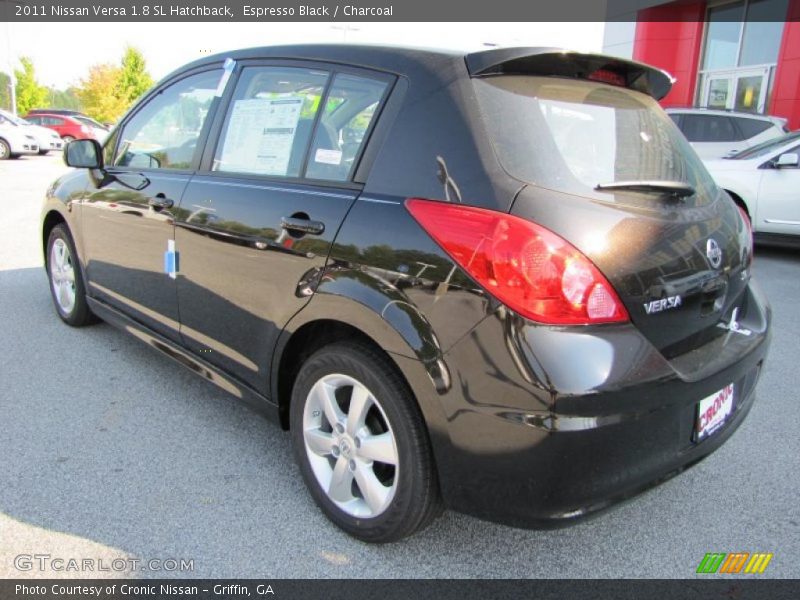 Espresso Black / Charcoal 2011 Nissan Versa 1.8 SL Hatchback