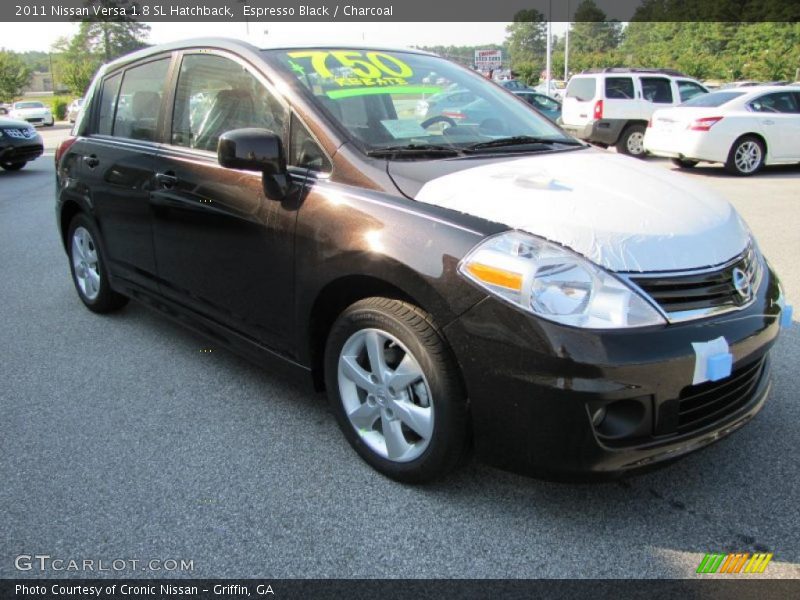 Espresso Black / Charcoal 2011 Nissan Versa 1.8 SL Hatchback