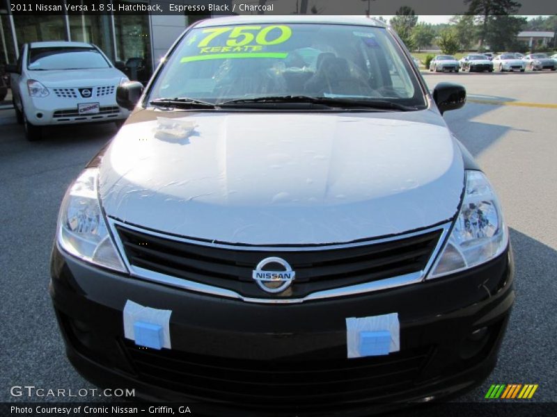 Espresso Black / Charcoal 2011 Nissan Versa 1.8 SL Hatchback