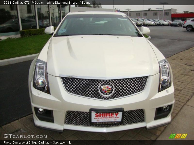 White Diamond Tricoat / Ebony 2011 Cadillac CTS -V Sedan