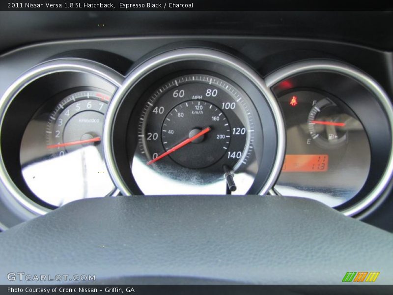 Espresso Black / Charcoal 2011 Nissan Versa 1.8 SL Hatchback