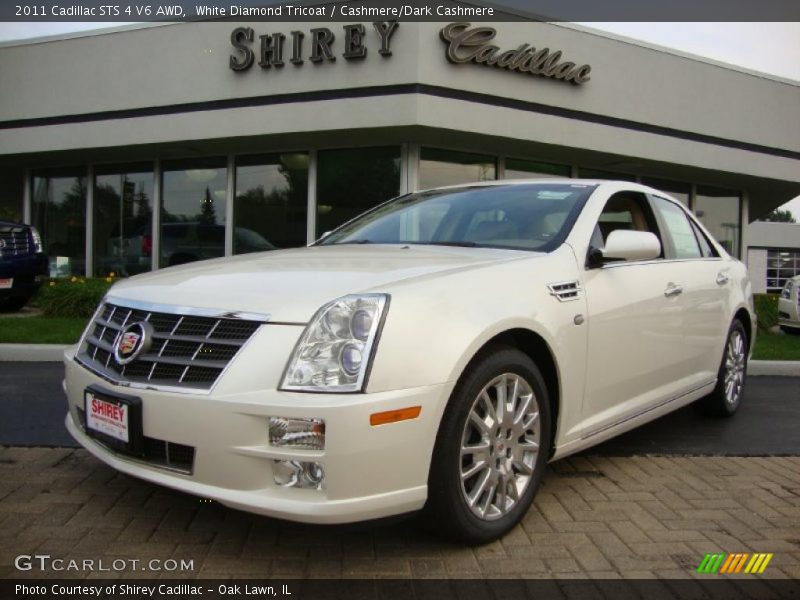 White Diamond Tricoat / Cashmere/Dark Cashmere 2011 Cadillac STS 4 V6 AWD