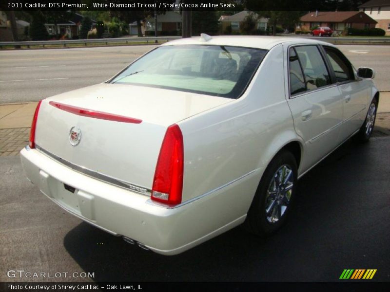 White Diamond Tricoat / Shale/Cocoa Aniline Seats 2011 Cadillac DTS Premium