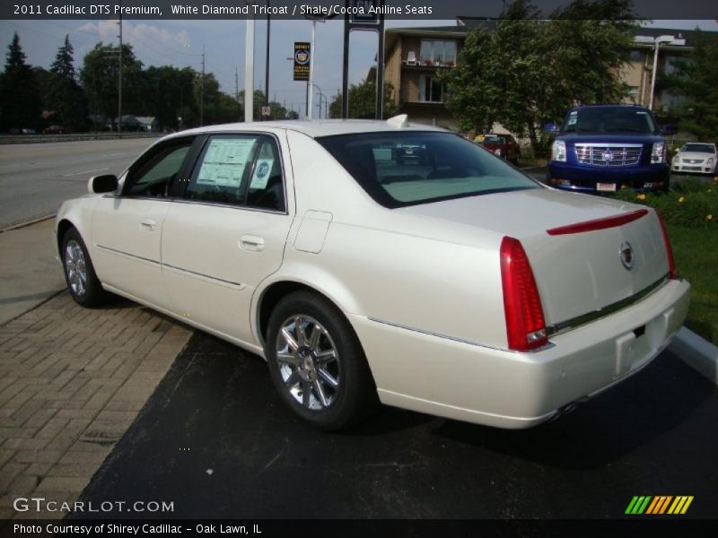 White Diamond Tricoat / Shale/Cocoa Aniline Seats 2011 Cadillac DTS Premium