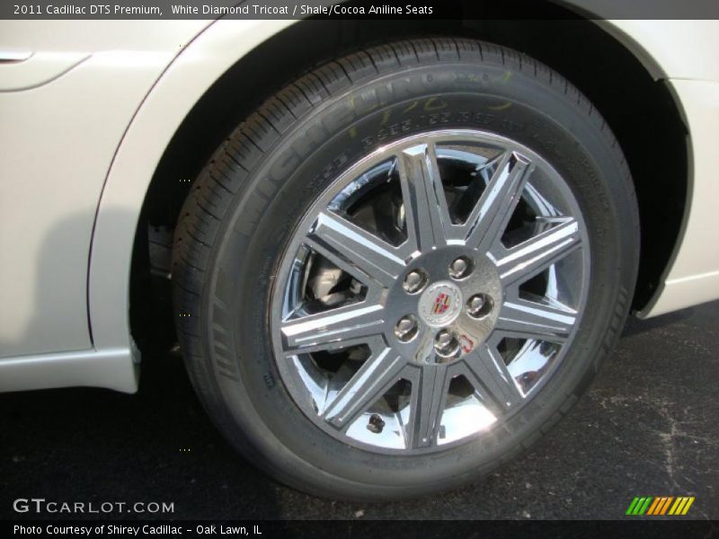 White Diamond Tricoat / Shale/Cocoa Aniline Seats 2011 Cadillac DTS Premium