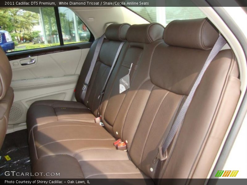 White Diamond Tricoat / Shale/Cocoa Aniline Seats 2011 Cadillac DTS Premium