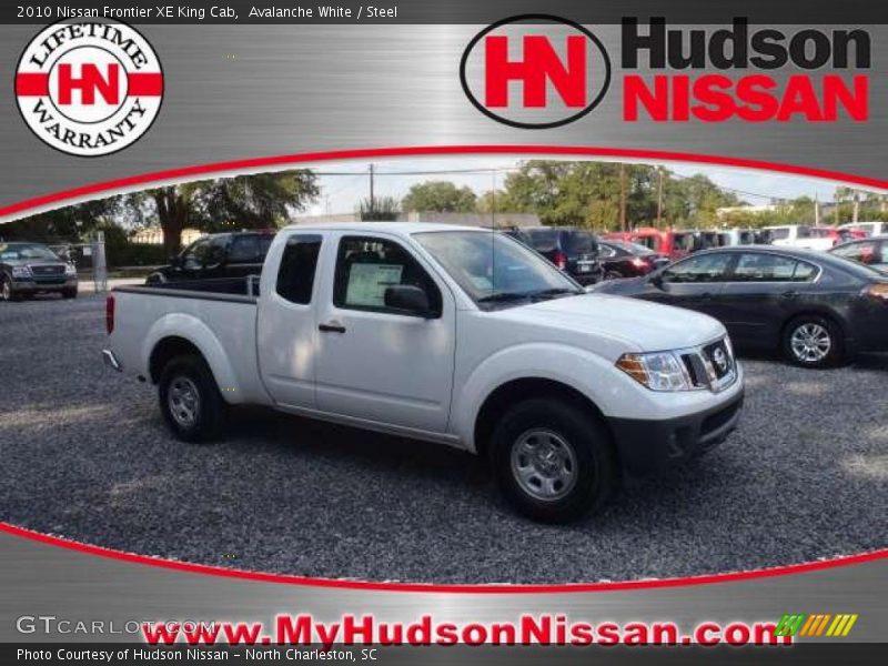 Avalanche White / Steel 2010 Nissan Frontier XE King Cab