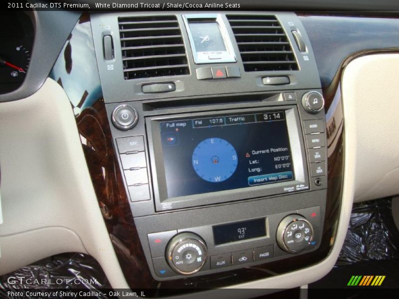 White Diamond Tricoat / Shale/Cocoa Aniline Seats 2011 Cadillac DTS Premium