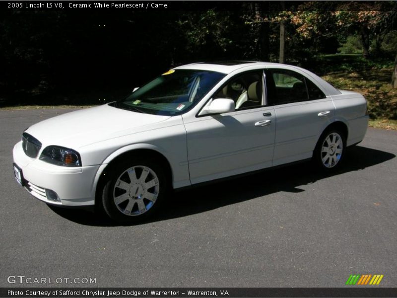 Ceramic White Pearlescent / Camel 2005 Lincoln LS V8