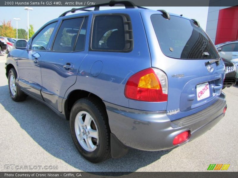Arctic Blue / Gray 2003 Hyundai Santa Fe GLS 4WD