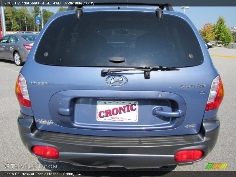 Arctic Blue / Gray 2003 Hyundai Santa Fe GLS 4WD