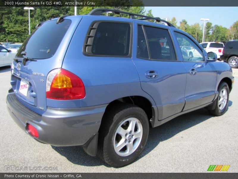 Arctic Blue / Gray 2003 Hyundai Santa Fe GLS 4WD