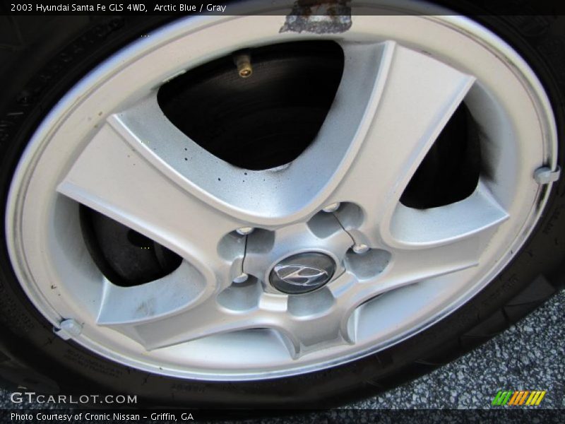 Arctic Blue / Gray 2003 Hyundai Santa Fe GLS 4WD