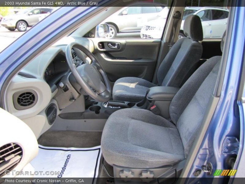 Arctic Blue / Gray 2003 Hyundai Santa Fe GLS 4WD