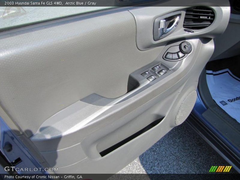 Arctic Blue / Gray 2003 Hyundai Santa Fe GLS 4WD