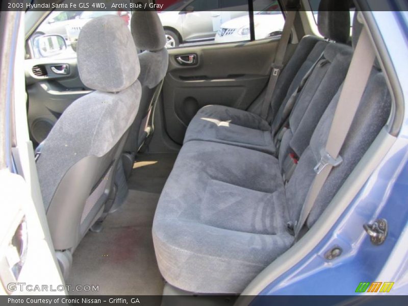 Arctic Blue / Gray 2003 Hyundai Santa Fe GLS 4WD
