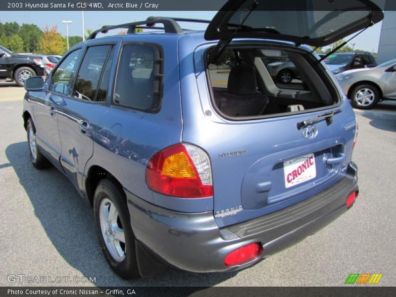 Arctic Blue / Gray 2003 Hyundai Santa Fe GLS 4WD