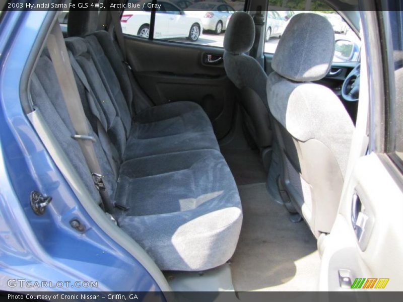 Arctic Blue / Gray 2003 Hyundai Santa Fe GLS 4WD