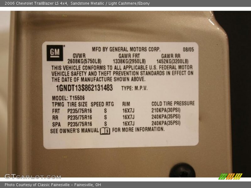 Sandstone Metallic / Light Cashmere/Ebony 2006 Chevrolet TrailBlazer LS 4x4