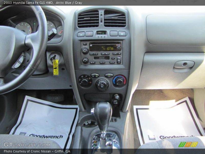 Arctic Blue / Gray 2003 Hyundai Santa Fe GLS 4WD